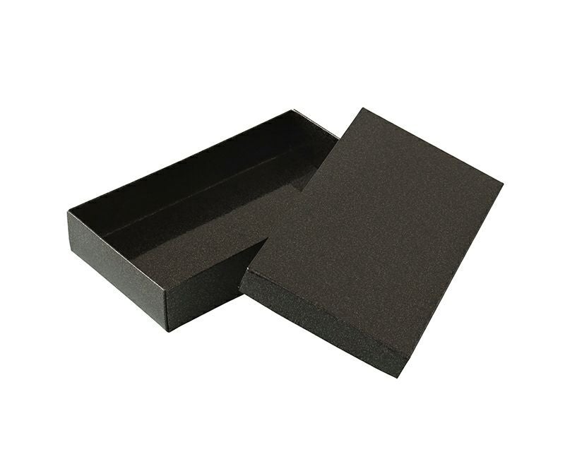 1人用）KS#7（無地）黒金砂目かぶせフタセット｜紙製折箱なら大成