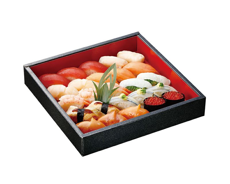 飯台・黒金砂目（内朱）特2号（3人用）｜紙製折箱なら大成パック｜通販